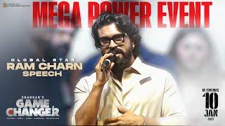 Actor Ram Charan Speech at Game Changer Mega Power Event | Ram Charan | Shankar | Dil Raju