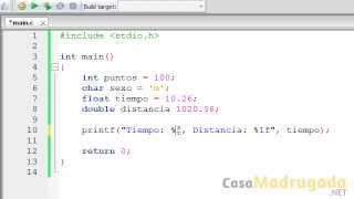 Tutorial Programacion en C - 3 - Variables y printf