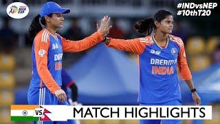 India Women vs Nepal Women 10th Asia Cup 2024 Cricket Match Highlights Cricket Highlights 23/7/2024