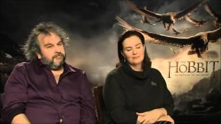 Peter Jackson, Philippa Boyens The Hobbit: The Battle of the Five Armies Press Junket