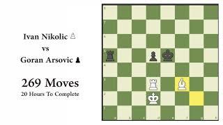 Ivan Nikolic vs. Goran Arsovic | Longest Chess game 269 Moves