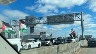 Pro-Palestine demonstration on I-10