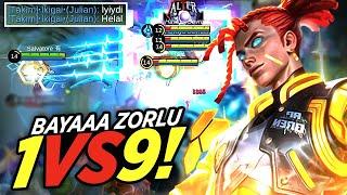 BRODYNİN PİYASADAKİ GERÇEK GÜCÜNÜ GÖREBİLECEĞİNİZ TEK VİDEO!! 1VS9 MAÇ!! | MOBİLE LEGENDS SALVATORE