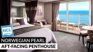 NCL Pearl | Aft-Facing Penthouse with Large Balcony Full Tour & Review 4K | Category SM/SN