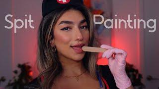 Nurse Spit Paints Your Cranial Exam ASMR (gentle mouth sounds & visual triggers)