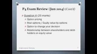 ACCA P4 Exam Preparation for Dec 2014