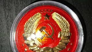 YURI GAGARIN 1 Oz Silver Colorized Round 999 showcase