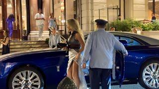 MONACO LUXURIOUS SUPERCAR LADY NIGHTLIFE p2 #monaco #billionaires #supercars #carspotting