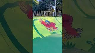 How our local skatepark looks 6 months after the community painted it with a jungle theme