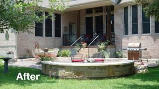 Austin Outdoor Living - Before & After - 2 - Stained Concrete Patio