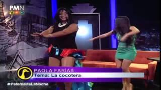 Paola Farias con La Vecina y La china bailando la Cocotera