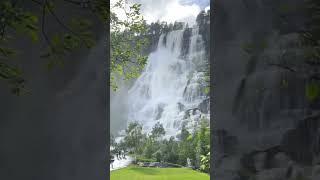 Tvindefossen waterfall, between Flåm and Bergen, Norway 