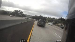 SUV Lane Splitting [Helmet Cam]