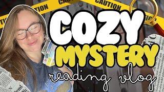 COZY MYSTERY READING VLOG | baking, coziness, and two star reads