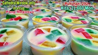 Cathedral Window Jelly in a cup uulit-ulitin nyo sa sarap! Complete With Costing/Patok Pang Negos