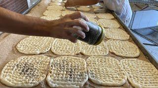 IRAN Traditional Bread Solo Baker With Amazing Handwork | Street Food Baking