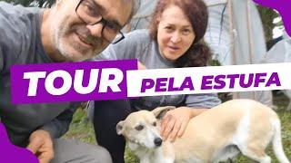 Tour pela Estufa Caseira com Marcia e Marcelo na Chacara