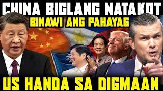 CHINA NATAKOT! BINAGO ANG PAHAYAG PATUNGKOL SA DIGMAAN LABAN SA US.