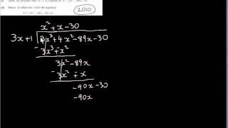 Long Division and Cubic Equations - Examples