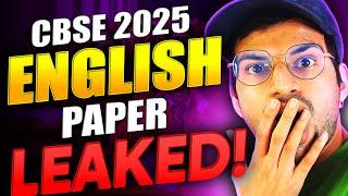 CBSE 2025 ENGLISH Paper LEAKED || CLASS 10 Boards Video