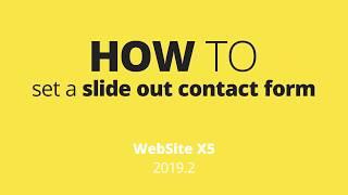 How to SET A SLIDE OUT CONTACT FORM in WebSite X5