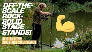 TOTAL LOK-DOWN! Unrivalled rock-solid adjustable stage stands! Avid Carp