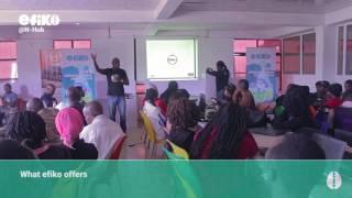 Co-Founder Henry demo's Efiko® @nHub Jos 1