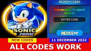 NEW UPDATE CODES [PRIME!] ALL CODES! Sonic Speed Simulator ROBLOX | December 11, 2022