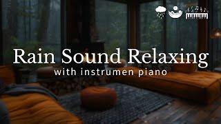 Soft Jazz in Cozy Cabin Balcony Ambience on Rainy Day ️ Rain & Fireplace Sounds to Chill Out 2