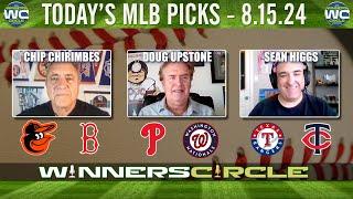 Free MLB Picks & Bets Today 8/15/24: Red Sox vs Orioles,  Nationals vs Phillies & Twins vs Rangers