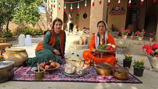 Rural life of iran: cooking traditional lunch with lamb🫛