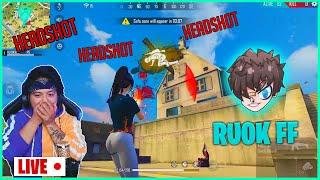 Junior Reacts To @RUOK FF Gameplay First Time On Live Stream | Garena Freefire