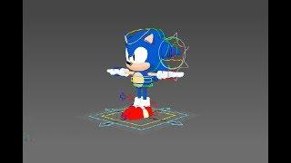 Sonic Mania Model, Rig, Animation | Autodesk Maya Rig Animation [Sonic Rig]