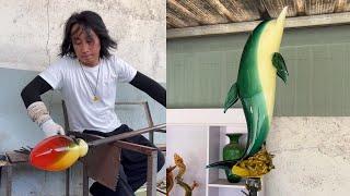 Creating a Glass Dolphin: A Mesmerizing Art Journey "