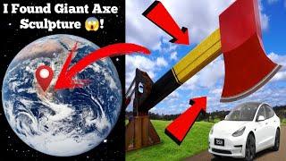 I Found Giant Axe Sculpture 🪓 on google maps and google earth  #maps #earth #hrgoogleearth