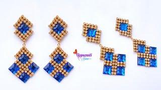 How To Make Designer Earrings At Home | DIY | Jewelry Making | Earrings Making | uppunutihome