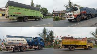 truk trailer, truk tronton, truk tangki pertamina, truk muatan batu bata, truk muatan pasir