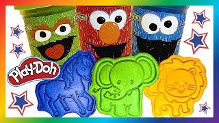 PlayDough Animals Videos for Toddlers - Sesame Street Play-Doh | Learn with Elmo and Cookie Monster