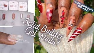 Testing Vettsy Solid Builder Gel (Step-by-Step Tutorial) | Easy Christmas Nails | Builder Gel Nails