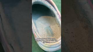 The BEST way to clean fur line Crocs #cleaning #crocs #howto