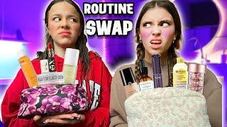 Sisters SWAP Makeup BAGS!!