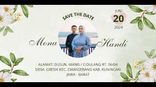 LIVE STREAMING PERNIKAHAN  MONA & HANDI || GERESIK 20 JUNI 2024