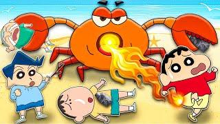 Kill the crab and win ₹10,000  | Shinchan playing crab games with his friends  | funny squid game