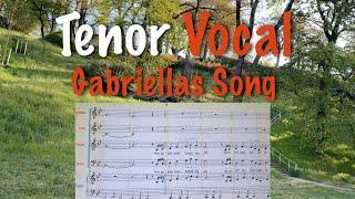 Gabriellas Lied, Tenor Vocal Line With Alto In The Background Easy To Follow Music Notation