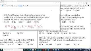 Magistrol  kodlaşdırmaya aid testlərin izahı 2