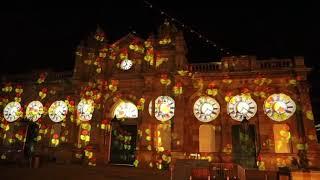 Accrington Remembrance Day Slide show projected onto Market Hall