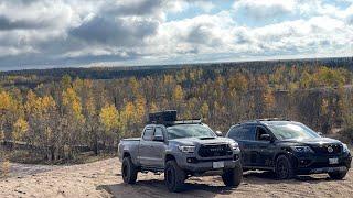 Nissan Pathfinder (Rock Creek) and Toyota tacoma Off-roading [Seddons Corner Manitoba Canada].