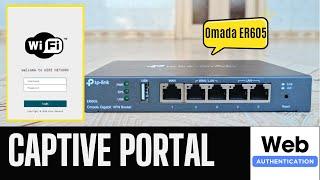 How to set up Captive Portal on tp link omada er605 ?