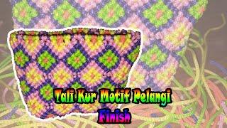 Tas tali kur motif pelangi finish