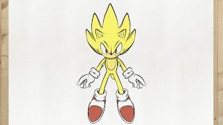 Come disegnare SUPER SONIC facile tutorial (Sonic boom)